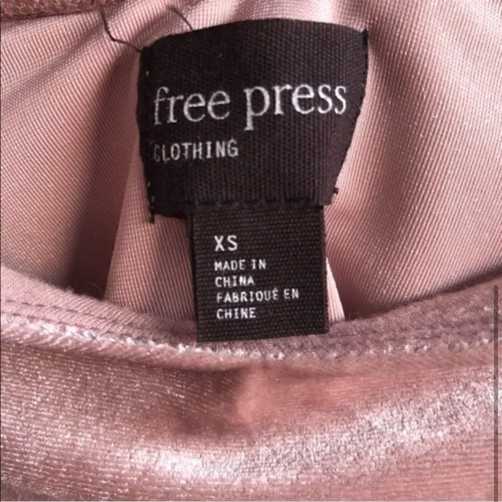 Free Press Rose Pink Velvet Bodysuit - Picture 4 of 8